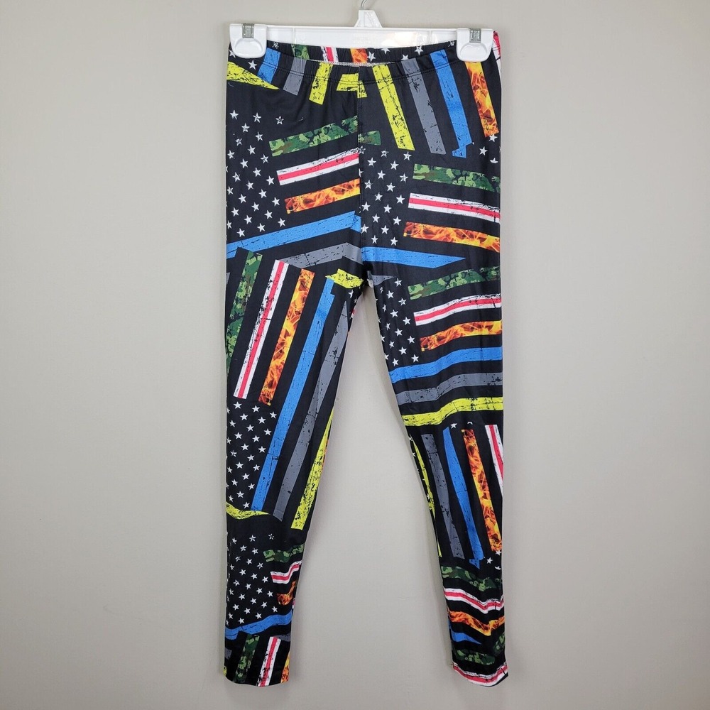 Dren Designs First Responder Polyester Spandex Ankle Leggings Curvy Plus Size‎